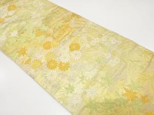 アンティーク　菊に松竹梅・楓模様織り出し袋帯（材料）